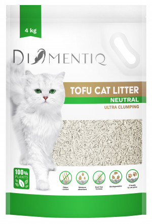 DIAMENTIQ Tofu Neutral Ultra clumping - żwirek roślinny - 4kg