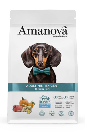 AMANOVA Adult Mini Exigent Iberian pork - sucha karma dla psa - 7kg