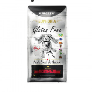 BIOFEED Euphoria Gluten Free Adult small & medium Wołowina - sucha karma dla psa - 12 kg