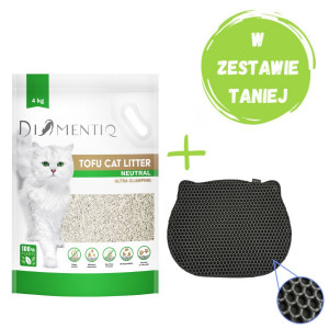 DIAMENTIQ Tofu Neutral Ultra clumping - żwirek roślinny - 4kg + GRATIS!