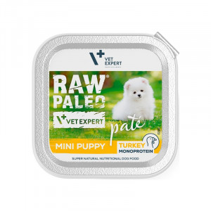 VETEXPERT Raw Paleo Pate Mini Puppy Indyk - mokra karma dla szczeniąt - 150g