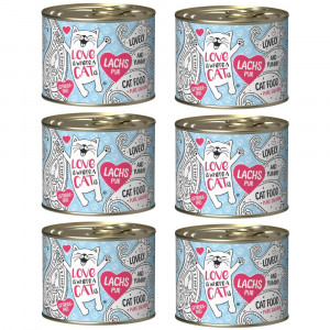 LOVE IS WHERE A CAT IS Łosoś - mokra karma dla kota - 6x190g