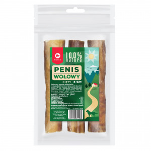 MACED 100% Natura Penis wołowy cięty 3 szt. - przysmak dla psa - 300g