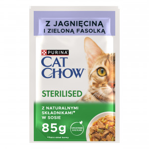 PURINA Cat Chow Sterilised Jagnięcina i fasola - mokra karma dla kota - 4 x 85g