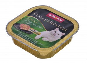 ANIMONDA Vom Feinsten Adult Classic Cat wołowina, łosoś szpinak - mokra karma dla kota - 100 g