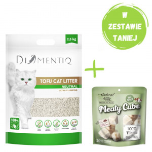 DIAMENTIQ Tofu Neutral Ultra clumping - żwirek roślinny - 2,5kg + GRATIS!