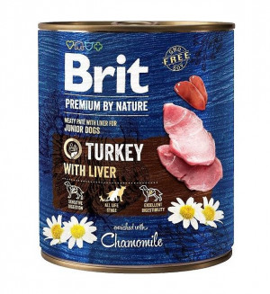 BRIT Premium by nature Junior Turkey with Liver - mokra karma dla szczeniąt - 800g