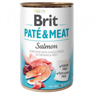 BRIT Paté & Meat Salmon - mokra karma dla psa - 400g