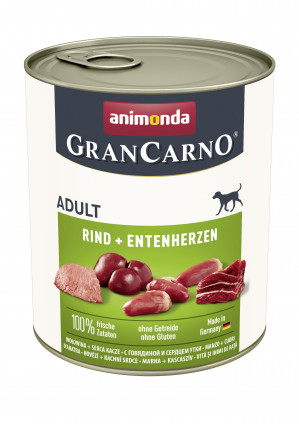 ANIMONDA Grancarno Adult wołowina i kacze serca - mokra karma dla psa - 800 g