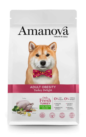 AMANOVA Adult Obesity Turkey Delight - sucha karma dla psa - 2 kg