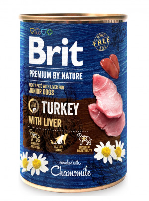 BRIT Premium by nature Junior Turkey with Liver - mokra karma dla szczeniąt - 400g