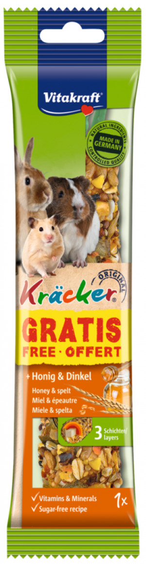 VITAKRAFT Kräcker Orkisz & Miód - przysmak dla gryzoni i królika - 90g