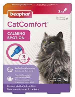 BEAPHAR CatComfort Calming Spot on - krople z feromonami dla kota - 3 x 0,55ml