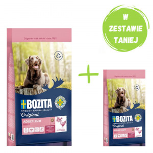 BOZITA Original Adult Light Kurczak - sucha karma dla psa - 12kg + GRATIS!