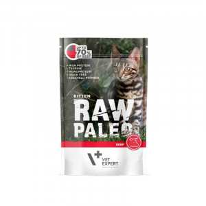 VETEXPERT Raw Paleo Kitten Cat Wołowina - mokra karma dla kociąt - 100g