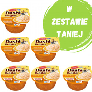 INABA Dashi Delights Kurczak w bulionie - przysmak dla kota - 3x70 g + 3x70 g Gratis!