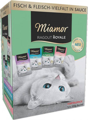 MIAMOR Ragout Royale Adult Mix Smaków w sosie - mokra karma dla kota - 12x100 g