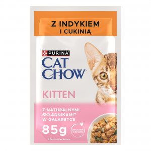 PURINA Cat Chow Kitten Indyk i cukinia - mokra karma dla kota - 4 x 85g