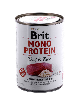 BRIT Mono Protein Beef & Rice - mokra karma dla psa - 400g 