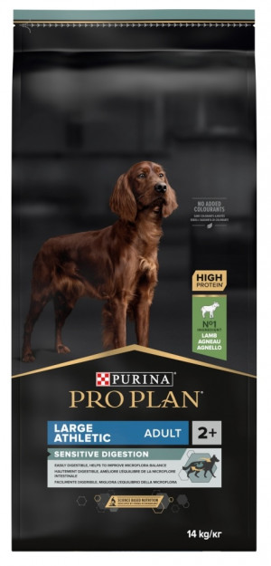 PURINA PRO PLAN Large Athletic Adult Sensitive Digestion with OPTIDIGEST - sucha karma dla psa o atletycznej budowie ciała i wrażliwym przewodzie pokarmowym -14kg