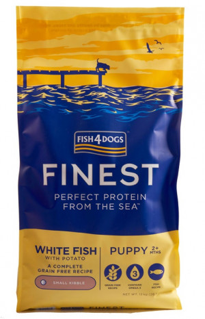 FISH4DOGS Finest Puppy Small Complete Biała ryba - sucha karma dla psa - 6kg