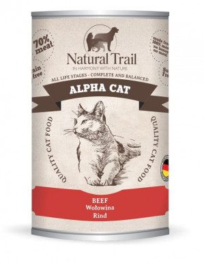 NATURAL TRAIL Alpha Cat Wołowina - mokra karma dla kota - 400g