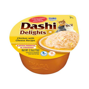 INABA Dashi Delights Kurczak z serem w bulionie - przysmak dla kota - 70g