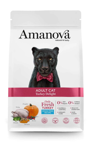 AMANOVA Adult Cat Turkey Delight - sucha karma dla kota - 1,5 kg