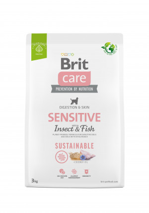 Brit Care Sustainable Sensitive Insect & Fish - sucha karma dla psa - 3 kg