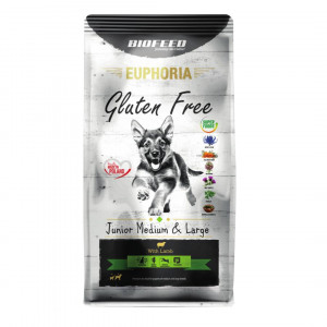 BIOFEED Euphoria Gluten Free Junior medium & large Jagnięcina - sucha karma dla psa - 12 kg