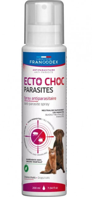 FRANCODEX Ecto Choc Parasites - spray przeciw pasożytom dla psa i kota - 200 ml