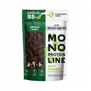 WIEJSKA ZAGRODA Monoprotein line Soft snacks Królik - przysmak dla psa - 115g