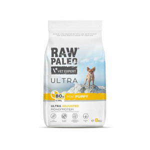 VETEXPERT Raw Paleo Ultra Mini Puppy Indyk - sucha karma dla szczeniąt - 8kg