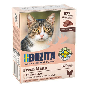 BOZITA Fresh Menu Wątróbka kurczaka w sosie - mokra karma dla kota - 370g