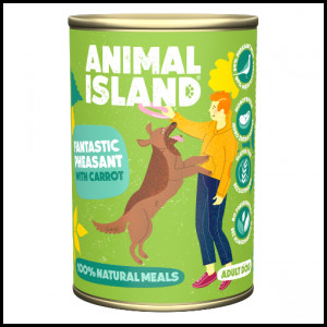 ANIMAL ISLAND Bażant z marchewką - mokra karma dla psa - 400g