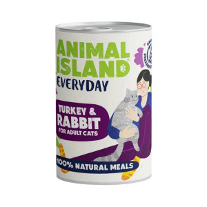 ANIMAL ISLAND Everyday Indyk i królik - mokra karma dla kota - 400g