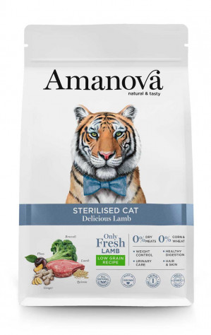 AMANOVA Adult Cat Sterilised Delicious Lamb - sucha karma dla kota - 1,5kg