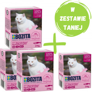 BOZITA Rak w galaretce - mokra karma dla kota - 3x370g + 370g GRATIS!