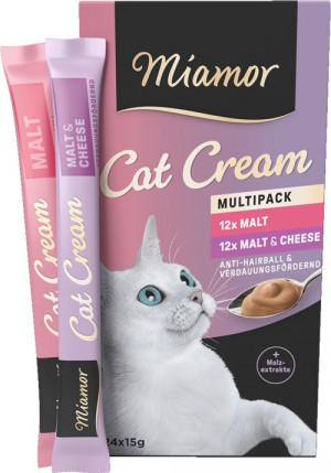 MIAMOR Cat Cream Pasta odkłaczająca - przysmak dla kota - 24x15g