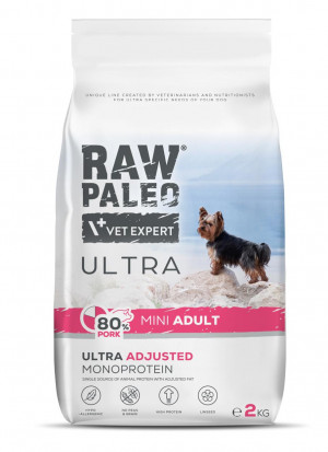 RAW PALEO Ultra Pork Mini Adult - sucha karma dla psa - 2kg