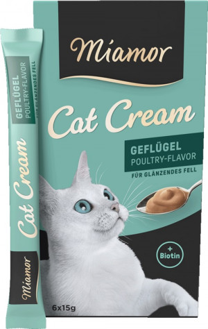 MIAMOR Cat Cream Pasta z drobiem - przysmak dla kota - 6x15g