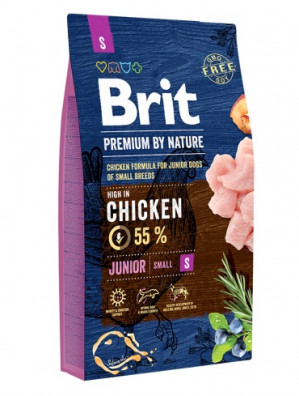 BRIT Premium by Nature Chicken Small Junior - sucha karma dla psa - 8 kg