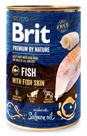 BRIT Premium by Nature Ryba ze skórą - mokra karma dla psa - 400 g