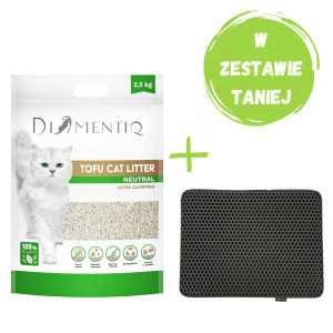 DIAMENTIQ Tofu Neutral Ultra clumping - żwirek roślinny - 2,5kg + GRATIS!