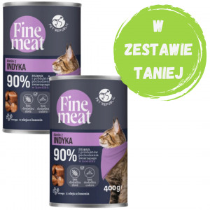 PET REPUBLIC Fine Meat Danie z indyka - mokra karma dla kota - 2x400g