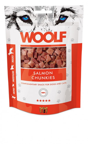 WOOLF Salmon Chunkies łosoś - przysmak dla psa i kota - 100 g
