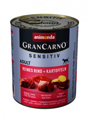 ANIMONDA Grancarno Adult Sensitiv wołowina z ziemniakami - mokra karma dla psa - 800 g
