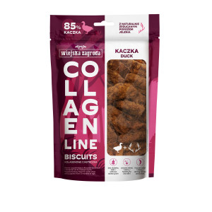 WIEJSKA ZAGRODA Collagen Line Ciasteczka kolagenowe Kaczka - przysmak dla psa - 90g