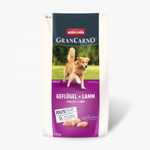 ANIMONDA Gran Carno Adult Drób z jagnięciną - sucha karma dla psa - 12kg + GRATIS