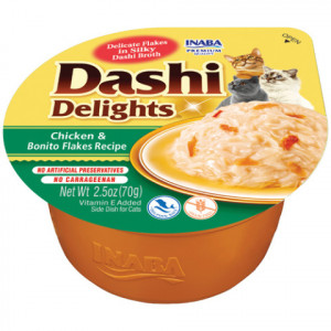 INABA Dashi Delights Kurczak z płatkami bonito w bulionie - przysmak dla kota - 70 g